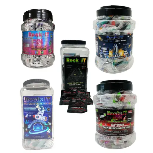 Rock It THC-P/HHC/Delta 8 84,000MG 70CT Gummy Jar