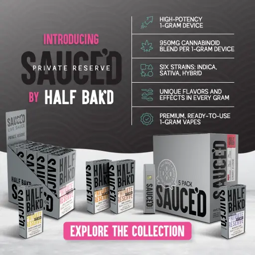 HALF BAK'D PRIVATE RESERVE 1G DISPOSABLE 5CT