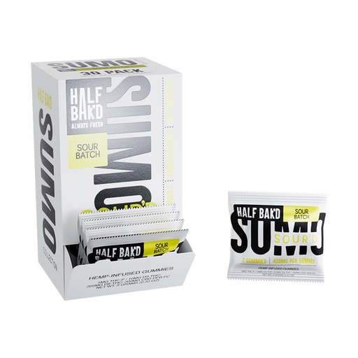  Half Bak'd D9 SUMO SOUR'D Gummies 2CT - 30 Pack