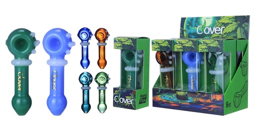 Clover Glass Hand Pipe 4.5 Inch Display 6PK