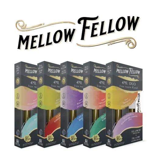 [T-1408] MELLOW FELLOW Live resin 4ML CARTRIDGE DUOS 6pk A BOX
