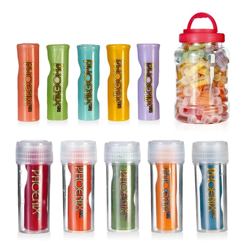 [T-1423] Phoenix Colored Glass Filter Tips with a Separate Box