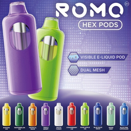 Romo Hex Disposable POD 50K Puff 12ML 5PK