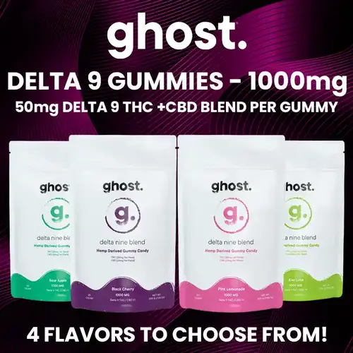 GHOST DELTA 9 BLEND 1000MG 5CT 20 GUMMY