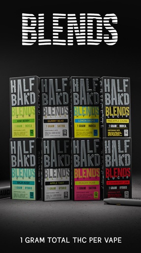 Half Bak'd Live Resin SAUCE'D Blends 1G Disposable 5PK 