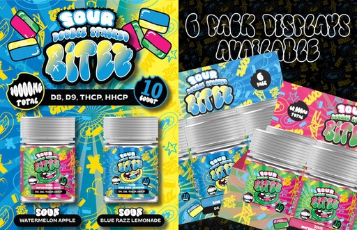 BITEZ GUMMY 10,000MG a Jar 6PK Display D8+D9+THCP