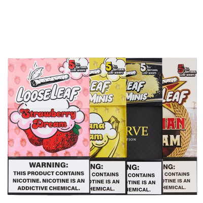 LooseLeaf - Minis Cigar Wraps (5ct) - Box of 8